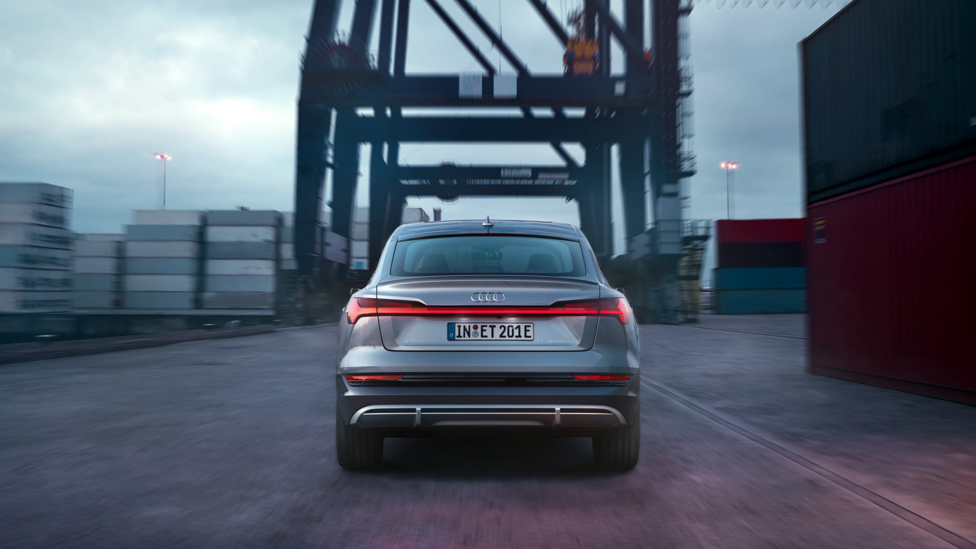 Audi e-tron Sportback in a Shipping Yard